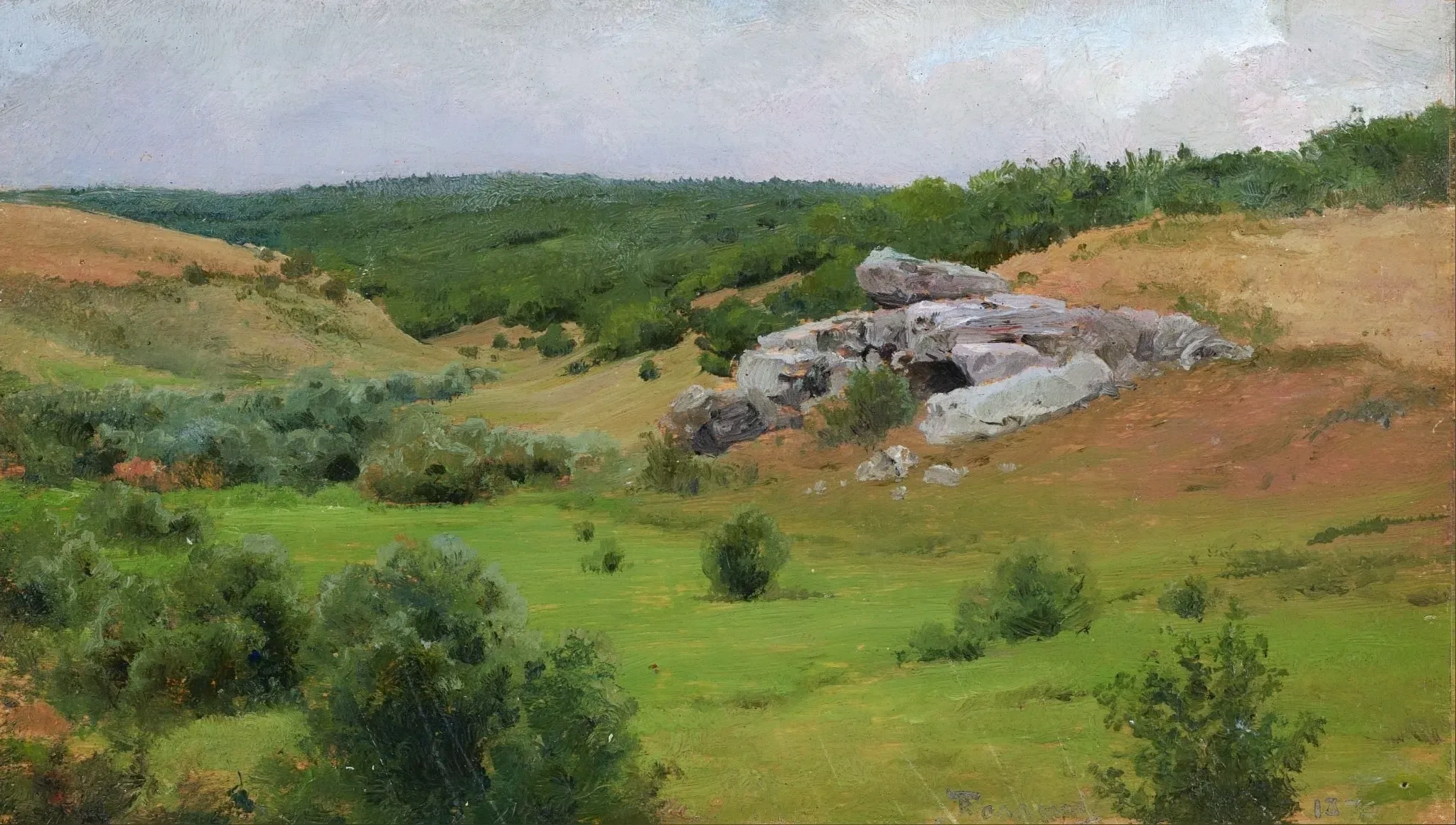 Маленький этюд, который Поленов хранил всю жизнь и называл источником сил 🎨 «Холмы». 1870 год. Государственная - изображение
