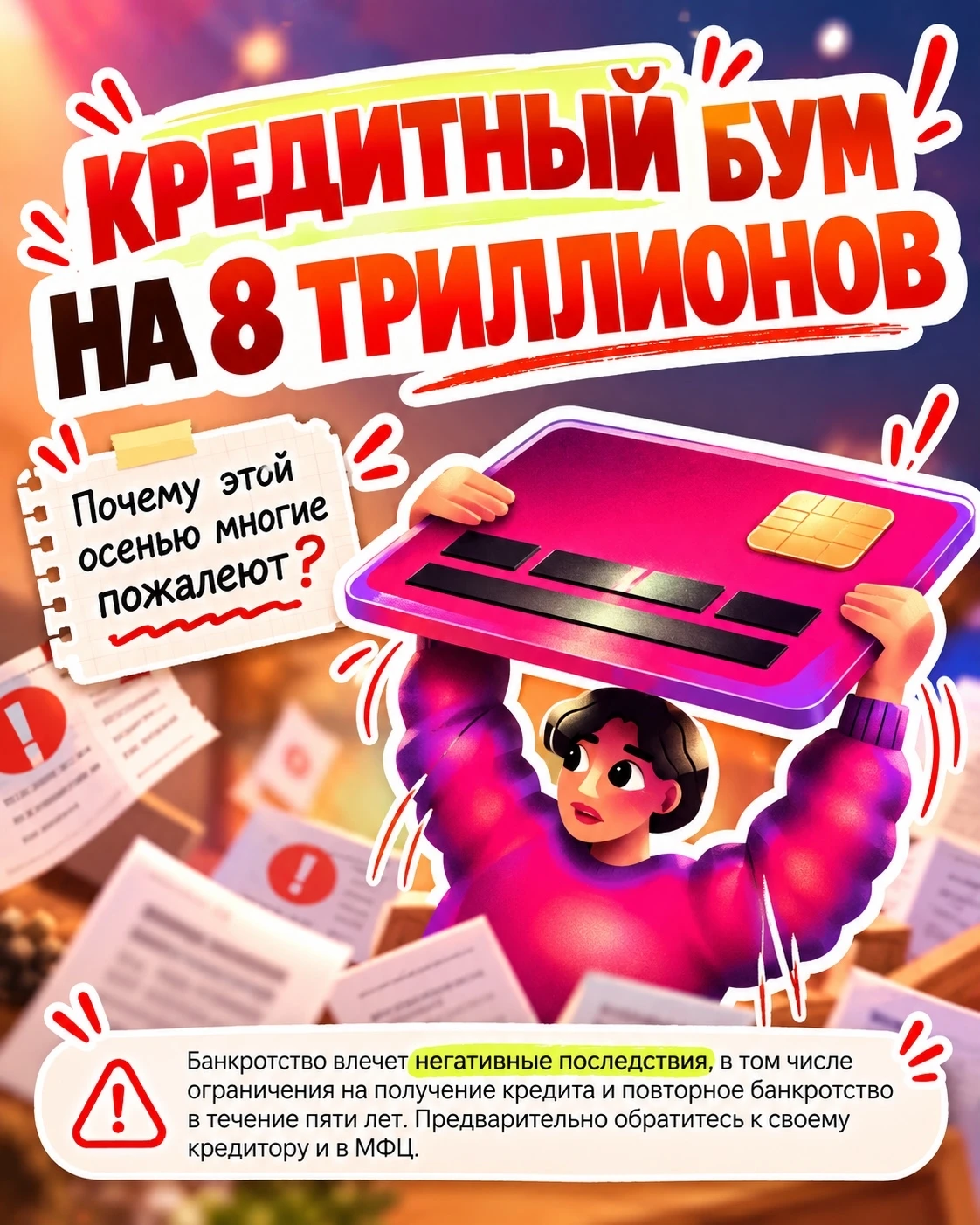 💳 Кредитный бум на 8 триллионов: почему этой осенью многие могут пожалеть? Россияне продолжают активно - изображение