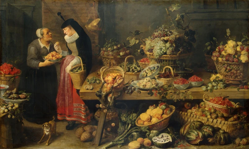 Художник Франс Снейдерс (1579-1657) "Фруктовая лавка" Изображение картины и инфо о художнике из сети #картина - изображение
