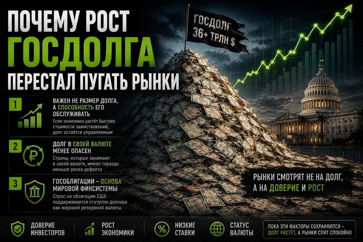 Ещё двадцать лет назад рост государственного долга воспринимался почти как гарантированный путь к кризису. - изображение