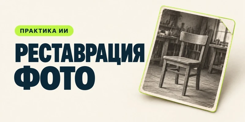 Реставрация фото сельской лавки начинается с вопроса: что на снимке ещё различимо? Залом на стене можно - изображение