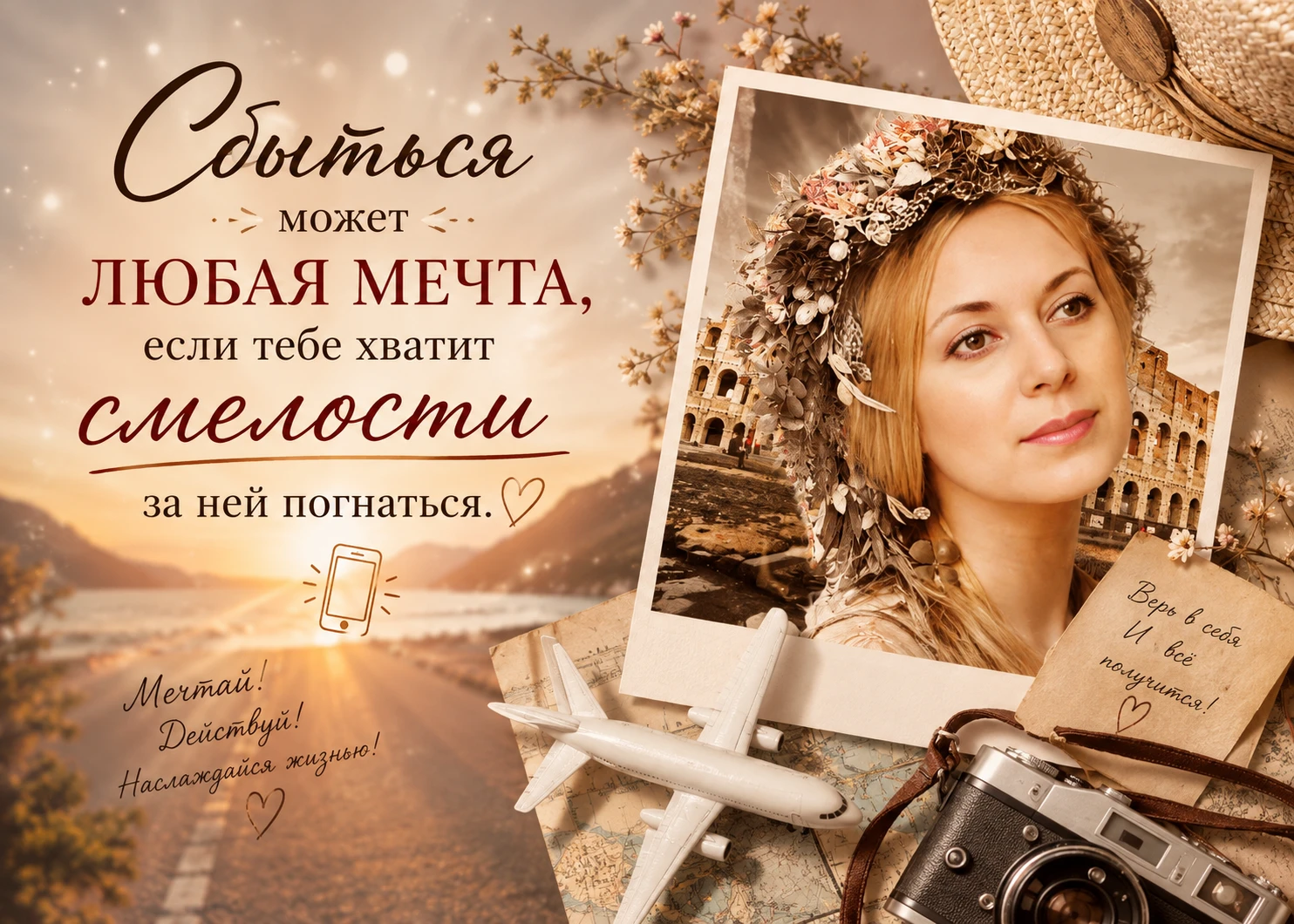 Сбыться может любая мечта, если тебе хватит смелости за ней погнаться. 📲✨ Иногда мы откладываем свои желания на - изображение