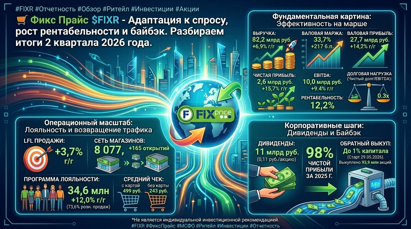 #FIXR #Отчетность #Обзор #Ритейл #Инвестиции #Акции 🛒 Фикс Прайс $FIXR - Адаптация к спросу, рост - изображение
