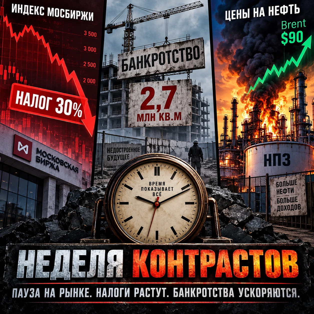 #итогинедели #финансовыеринки #недвижимость #промышленность #политика #налоги #банкротства #нефть #золото - изображение