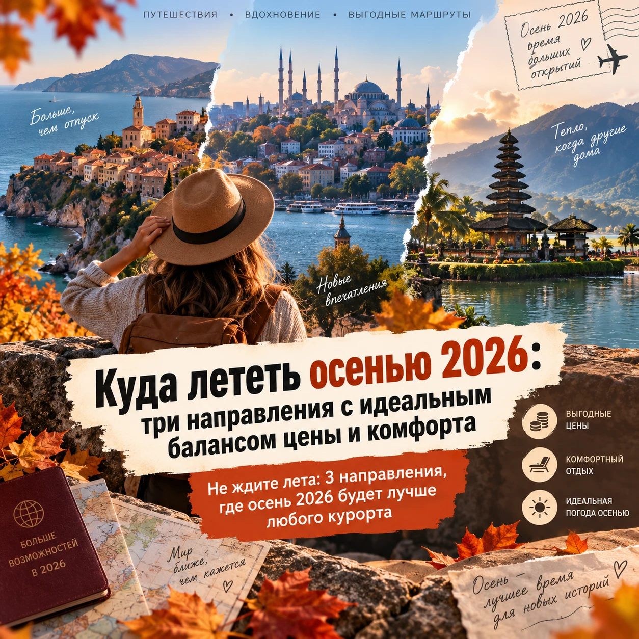 Не ждите лета: 3 направления, где осень 2026 будет лучше любого курорта Забудьте про перегретые пляжи: выбираем - изображение