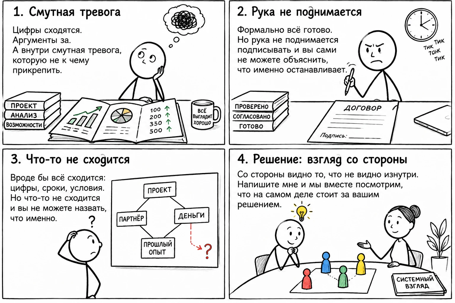 Любое решение — это не только вы и объект инвестирования. Это поле отношений: вы, партнёр, деньги, прошлый опыт, - изображение