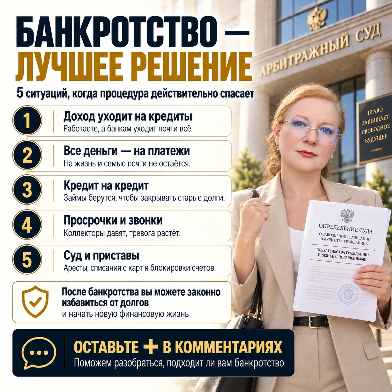 🌟 Лучшее Решение: Как Банкротство изменило жизнь моих Клиентов 🌟 💙Мои клиенты часто признаются: «Банкротство - изображение