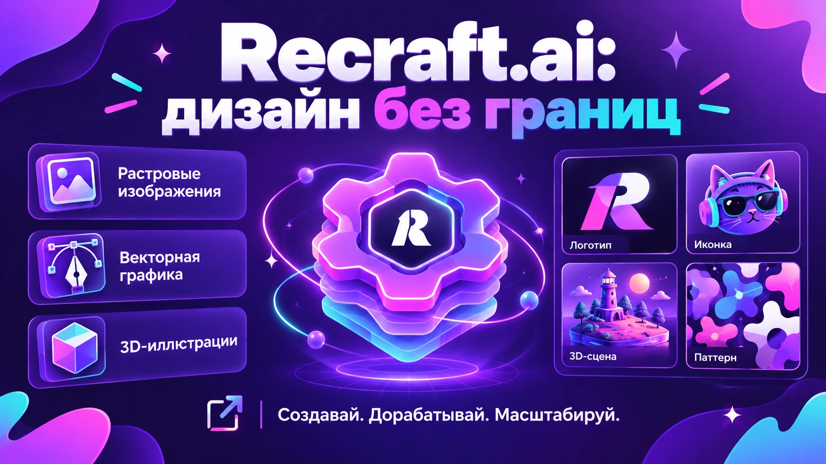 Recraft.ai: когда дизайн становится диалогом с ИИ Recraft — это не просто генератор картинок, а полноценная - изображение