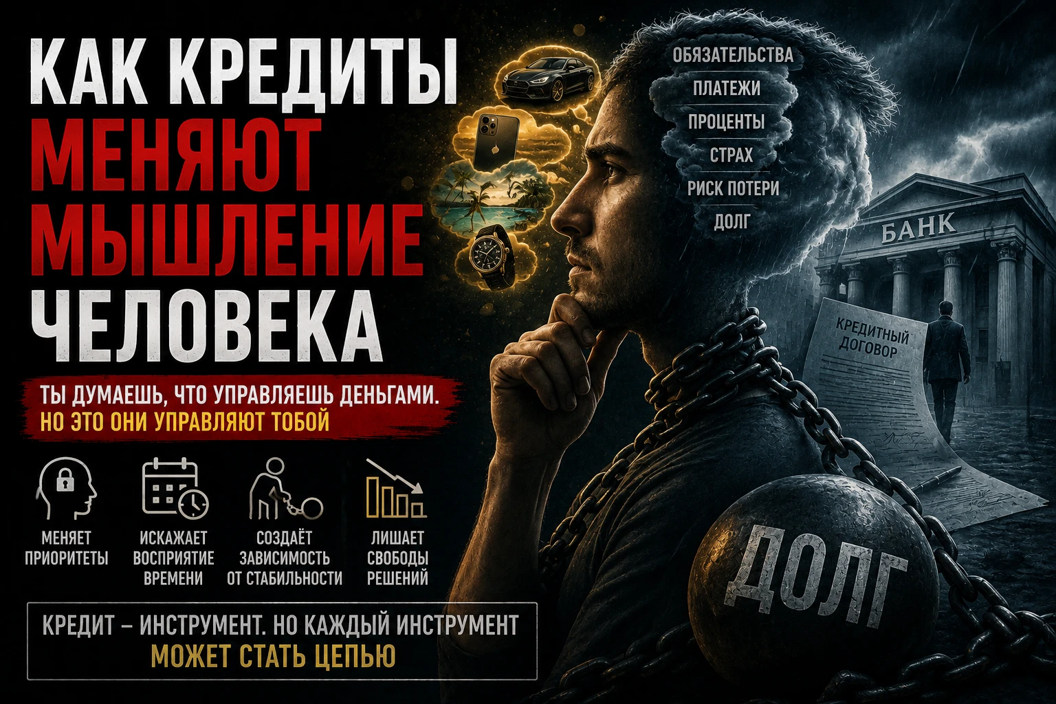 Кредит меняет не только баланс на карте. Он меняет мышление человека. И проблема в том, что это происходит почти - изображение