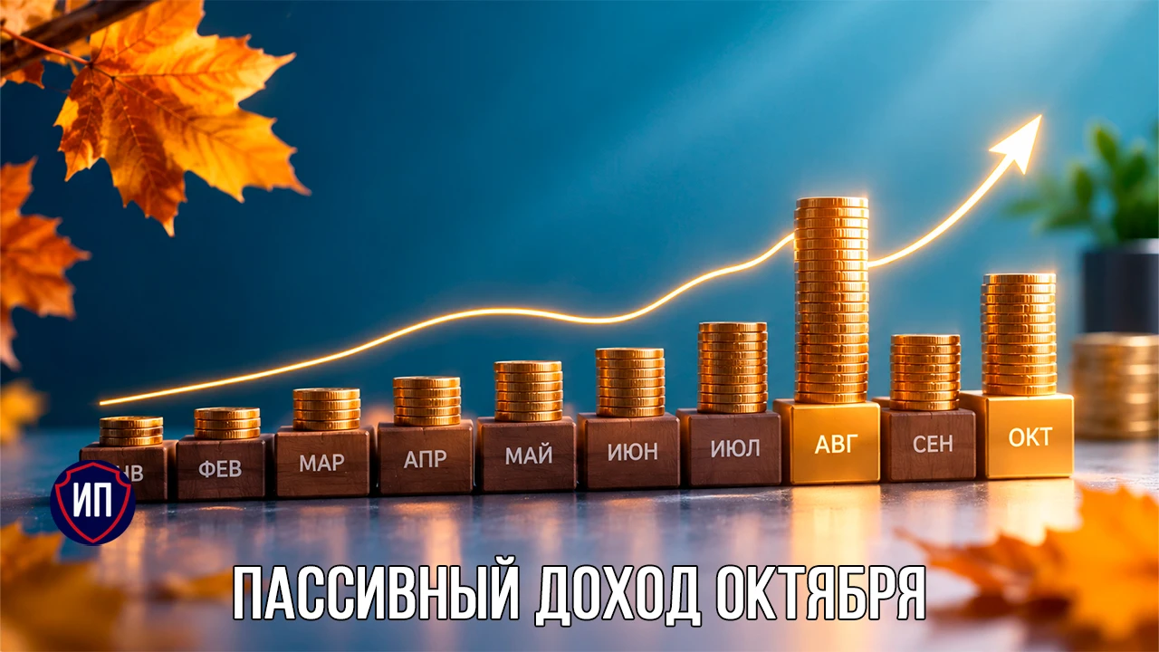 Ого, мой пассивный доход октября попал в топ-3 месячных доходов этого года. За счет чего? За счет слаженной - изображение