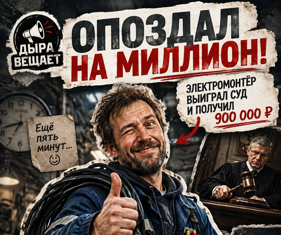 ⚡️ В Петербурге электромонтёр Анатолий доказал в суде, что даже хроническое «ещё пять минуточек» — не повод - изображение