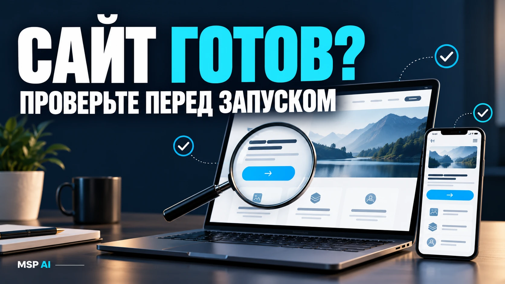 На примере собственного сайта MSP AI разобрал, что стоит проверить перед запуском: • понятно ли предложение с - изображение
