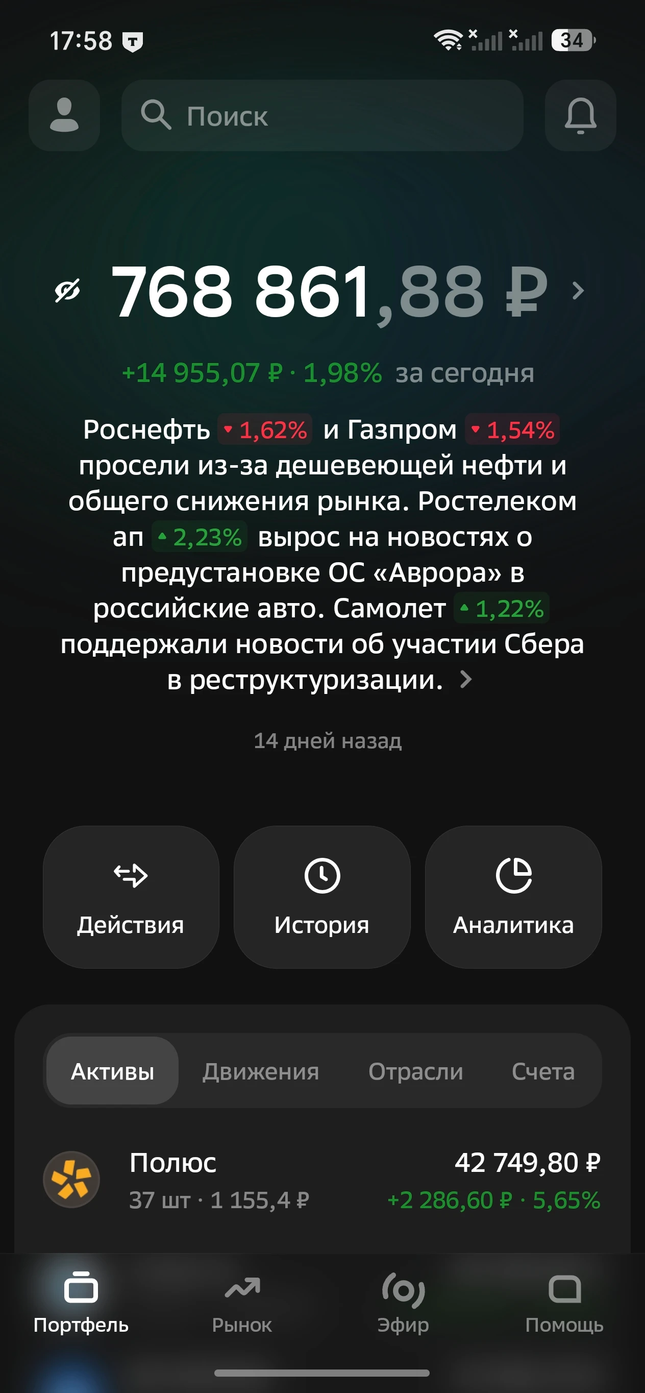 До выхода из минуса ещё далеко но начало хорошее.... - изображение