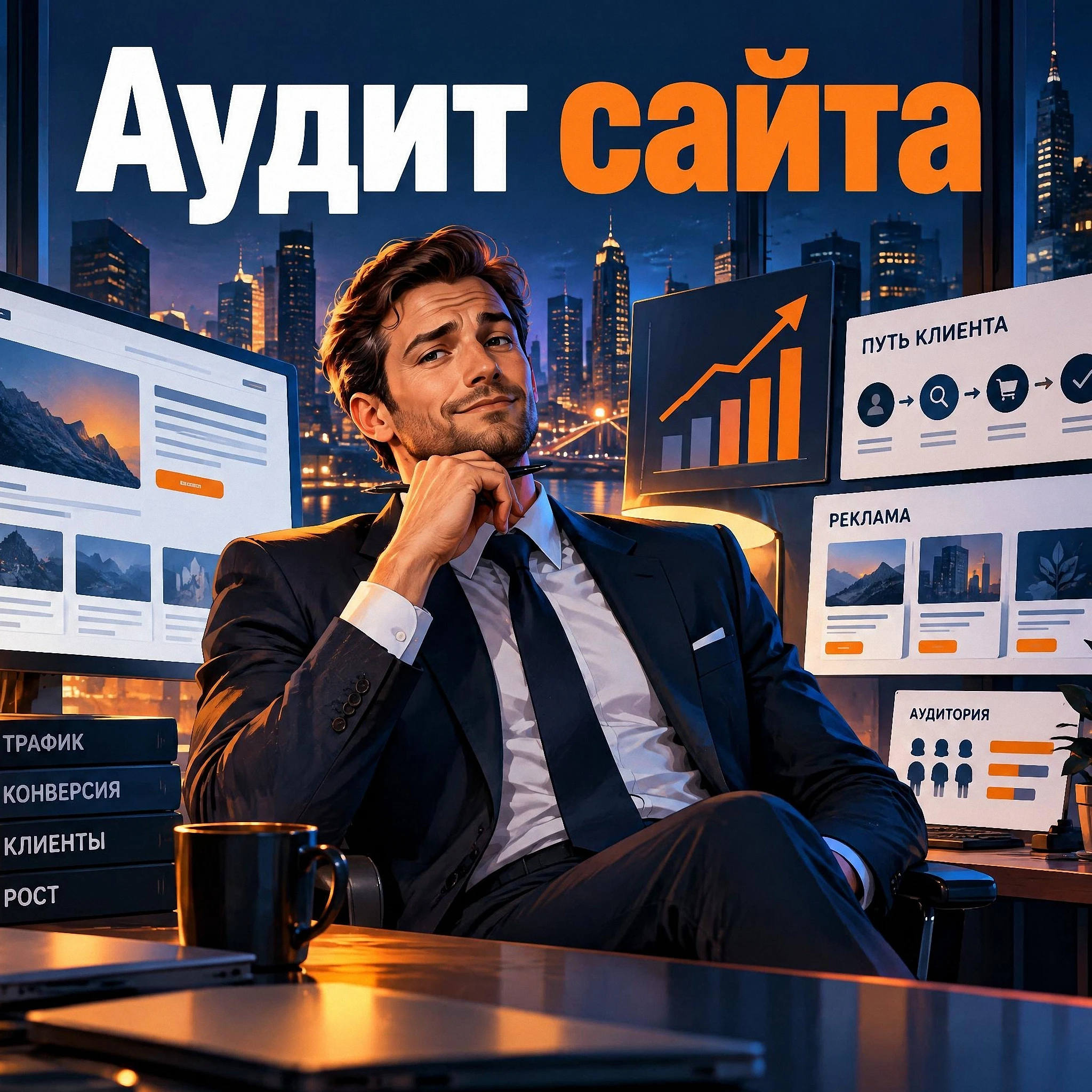 ПРОМПТ: - Проведи подробный аудит сайта по следующей ссылке: [вставь ссылку на сайт]. Проверь сайт на следующие - изображение