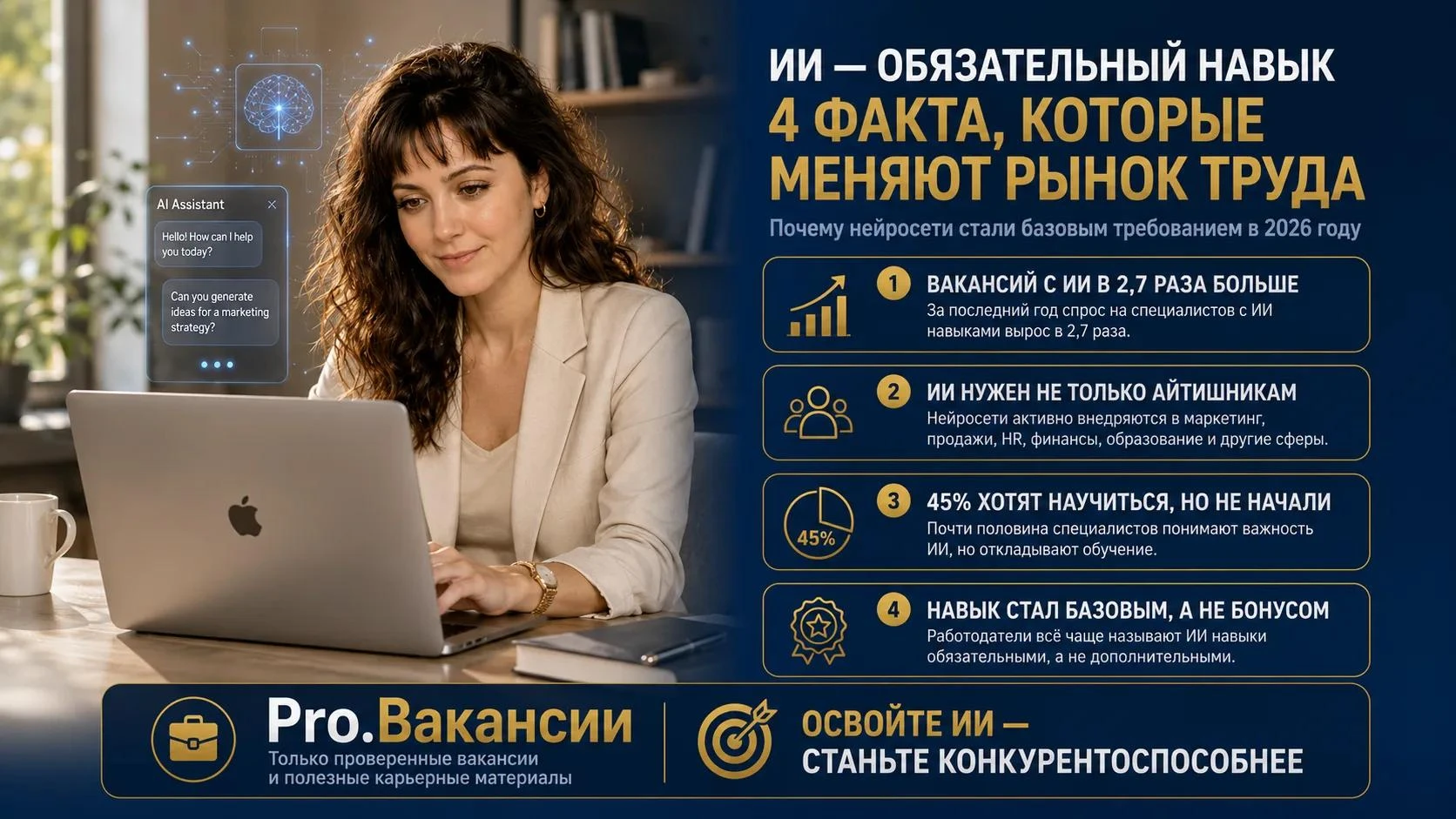 В 2026 году нейросети — не только навык в резюме, но и ваш личный ассистент в поиске работы. Вот 4 способа, как - изображение
