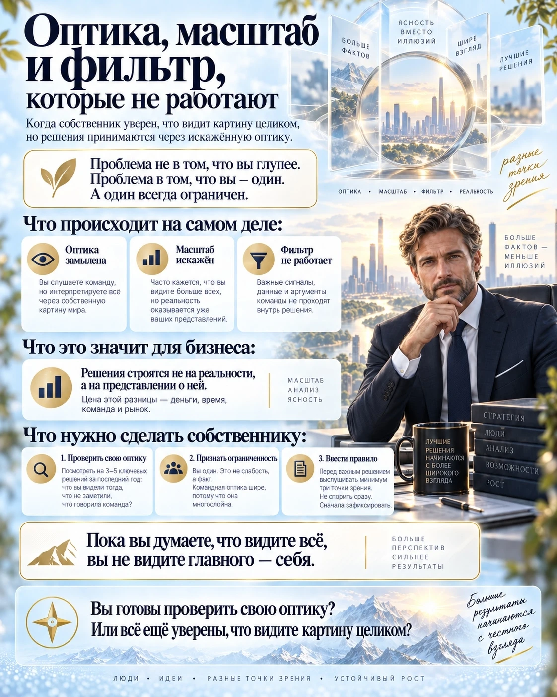 Вы уверены, что видите картину целиком. Что у вас — масштаб. Что ваша оптика точна. Что ваш фильтр отсекает - изображение