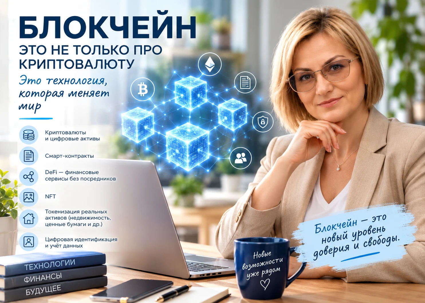 Когда мы слышим слово «блокчейн», многие сразу думают о Bitcoin и криптовалюте. Но блокчейн — это гораздо - изображение