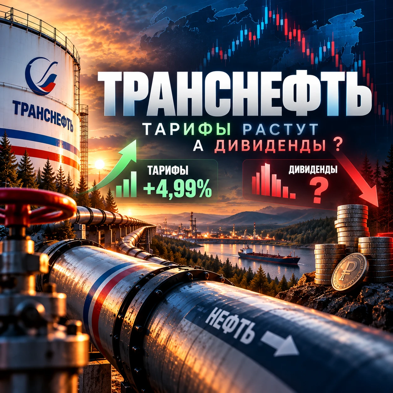 $TRNFP Есть компании, которые зарабатывают на цене нефти. А есть Транснефть — компания, которая зарабатывает на - изображение