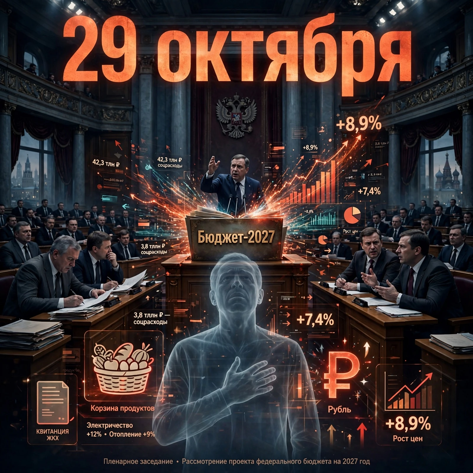 «29 октября — день, когда страна задерживает дыхание: Госдума смотрит бюджет‑2027. Что там прячут в цифрах?» - изображение