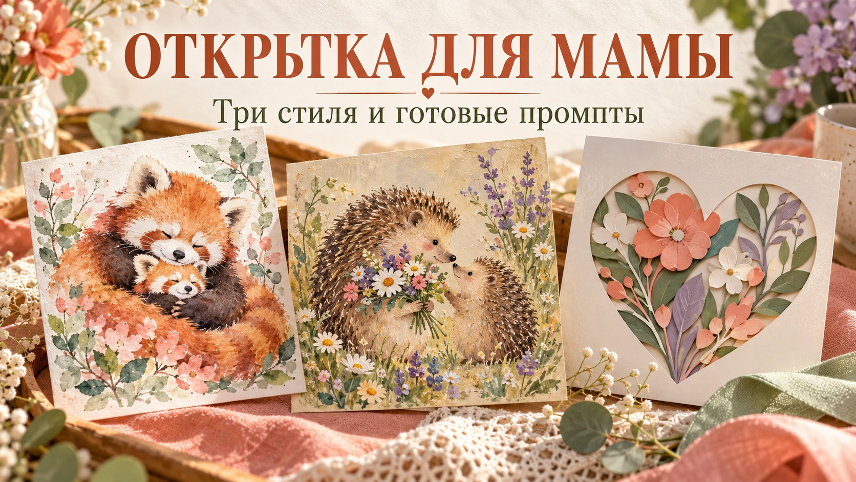 Открытку для мамы можно сделать личной без длинного стихотворения и десятка роз. Вспомните конкретное чувство: - изображение