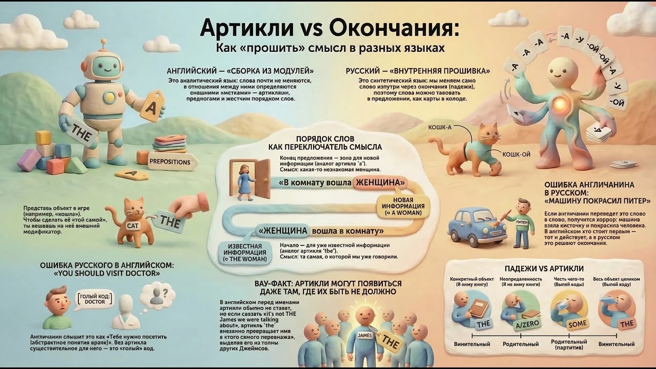 Сегодня на уроке любопытства мы с учениками — Дашей, Ильёй и Соней — продолжали разбирать, почему в русском нет - изображение