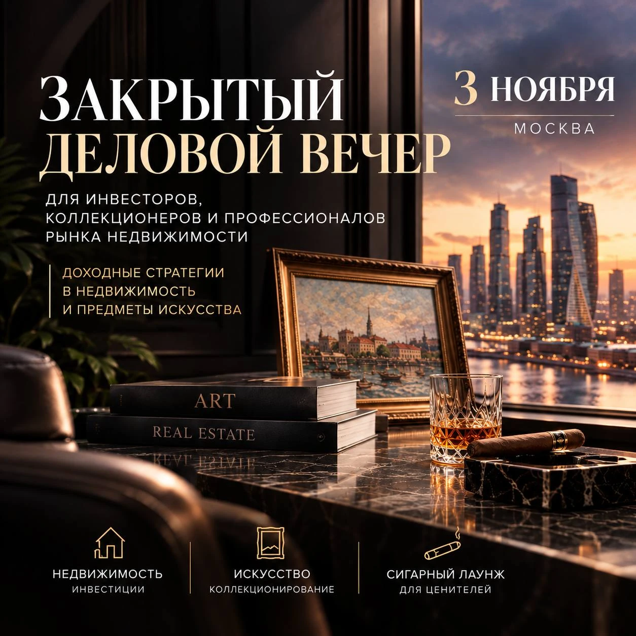 3 НОЯБРЯ ПРИГЛАШАЕМ ВАС НА ЗАКРЫТЫЙ ДЕЛОВОЙ ВЕЧЕР ДЛЯ ИНВЕСТОРОВ, КОЛЛЕКЦИОНЕРОВ И ПРОФЕССИОНАЛОВ РЫНКА - изображение