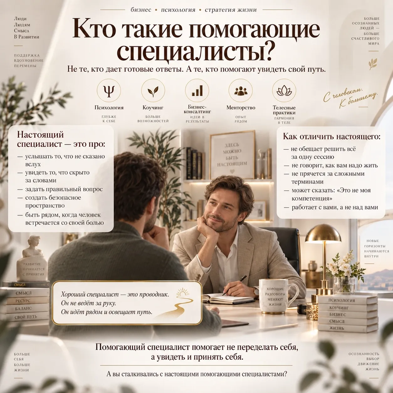 Психологи, коучи, бизнес-консультанты, менторы, наставники, регрессологи, телесные терапевты — всех их - изображение