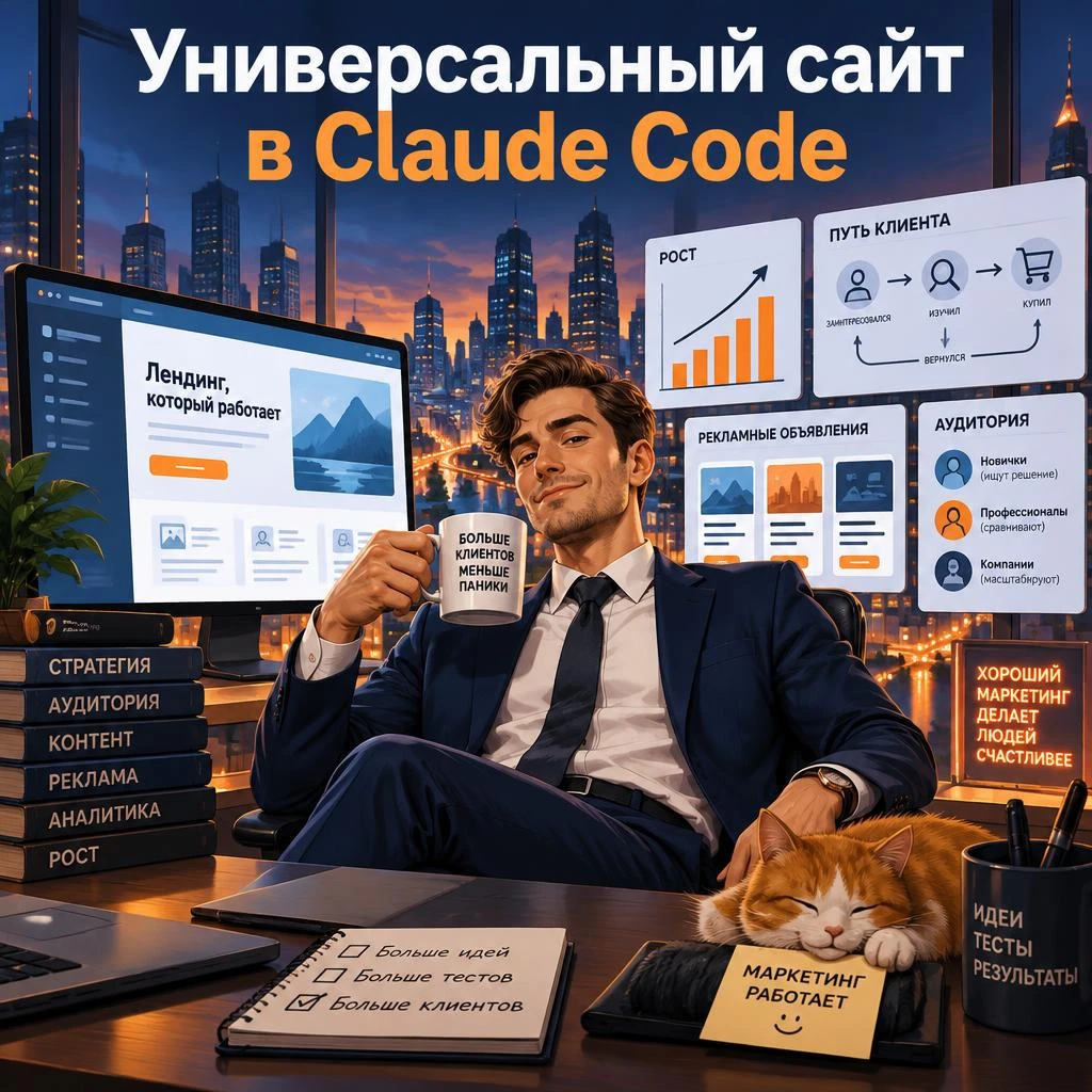 ПРОМПТ ЧАСТЬ 2: - Базовая структура лендинга, которую нужно адаптировать под нишу, но сохранить логику - изображение