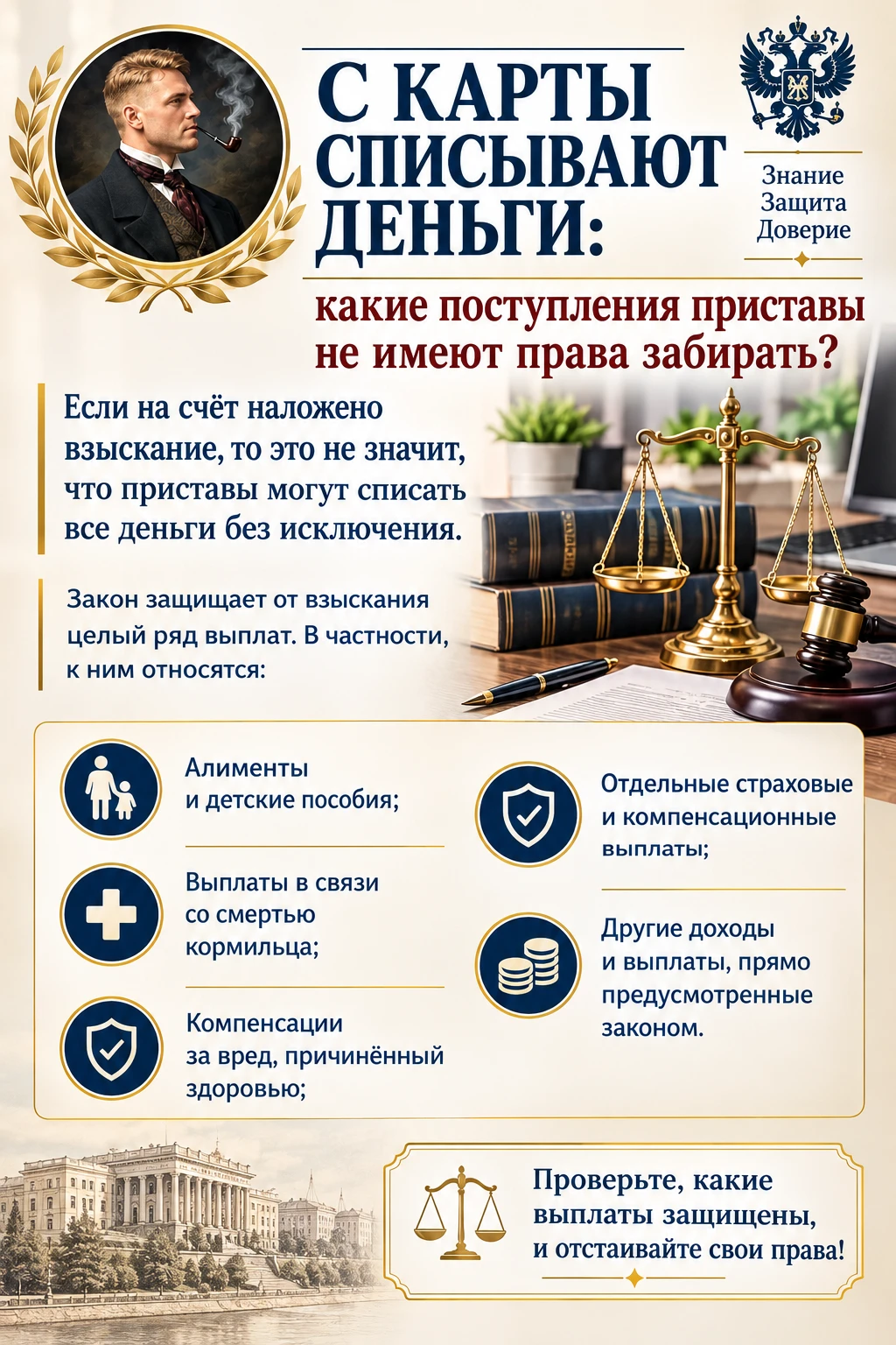 С карты списывают деньги: какие поступления приставы не имеют права забирать? Если на счёт наложено взыскание, - изображение