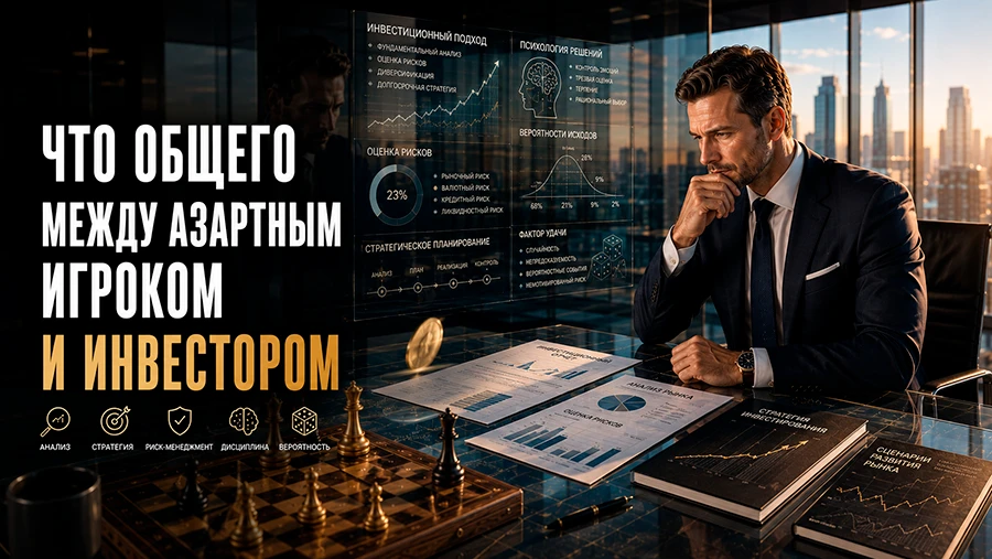 На первый взгляд кажется, что между инвестором и азартным игроком нет ничего общего. Один анализирует, планирует - изображение