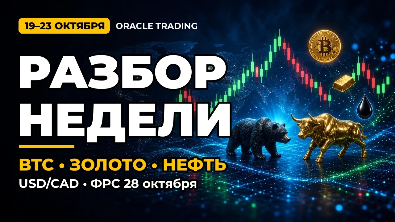 🎥 Разбор недели 19–23 октября ФРС 28 октября — рынок уже закладывает. Смотрим сценарии: • BTC — волны Эллиотта - изображение