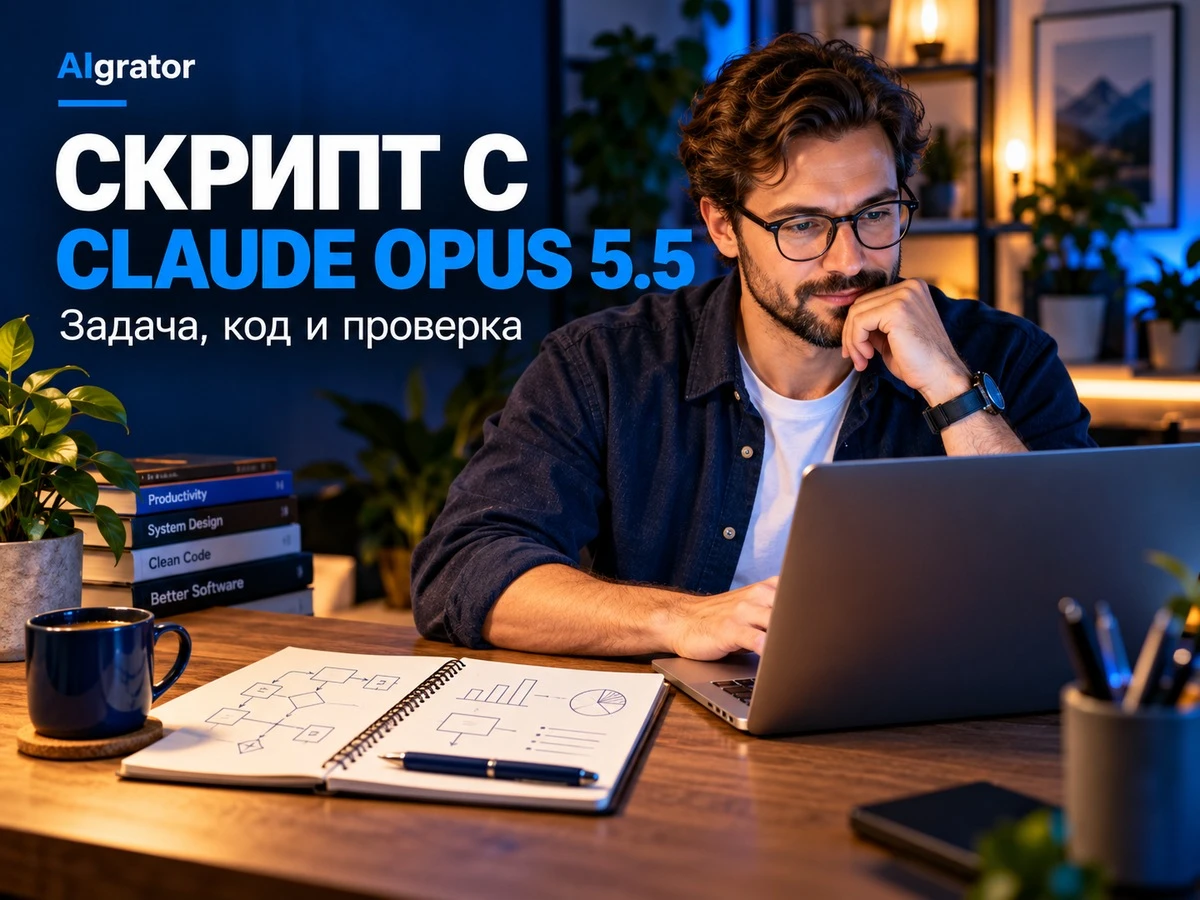Чтобы Claude Opus 5.5 написал полезный скрипт с меньшим числом переделок, нужно описать вход, ожидаемый выход и - изображение