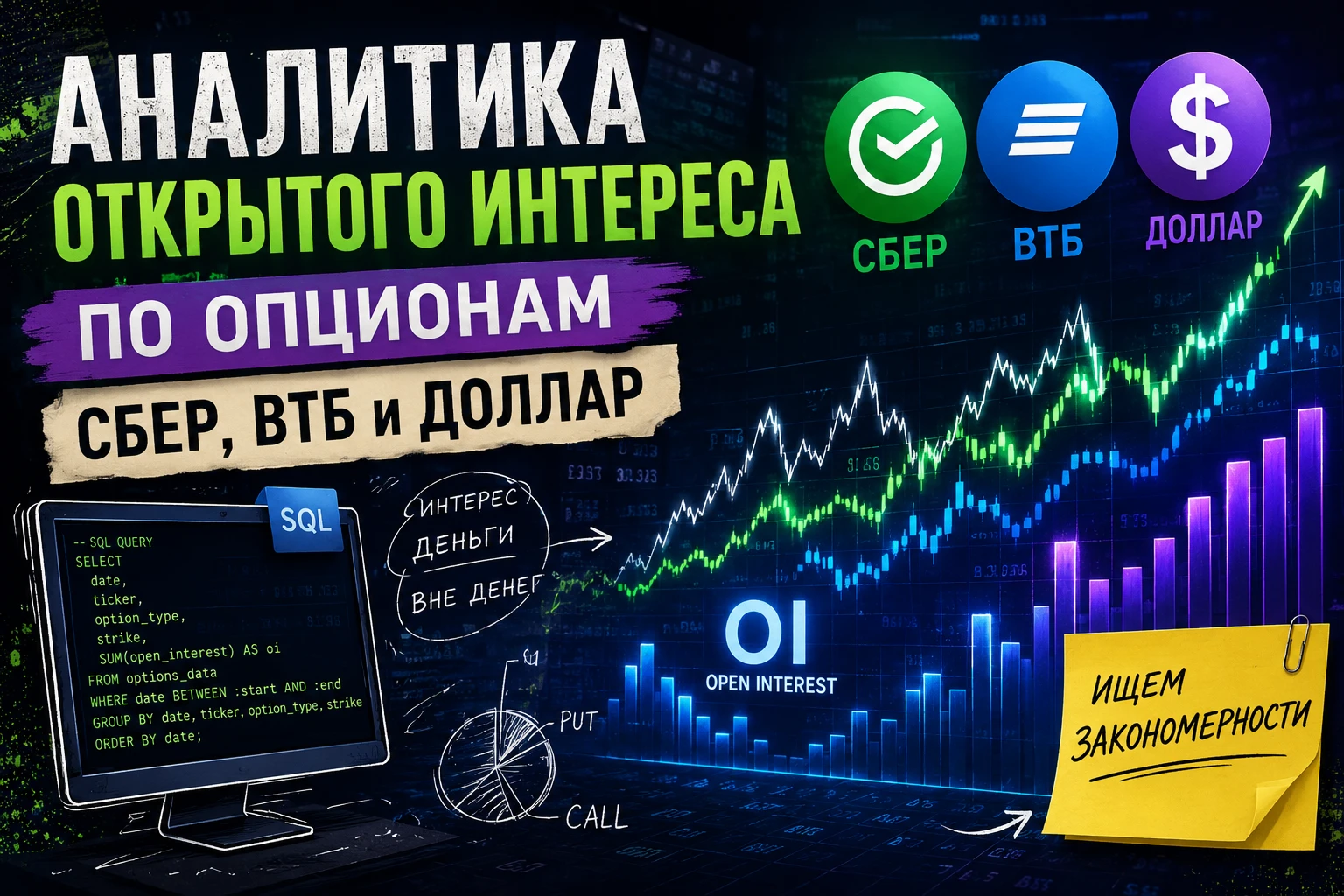 Сегодня проводил аналитику и писал SQL-скрипты, чтобы получить результирующие выборки по опционам, которые - изображение