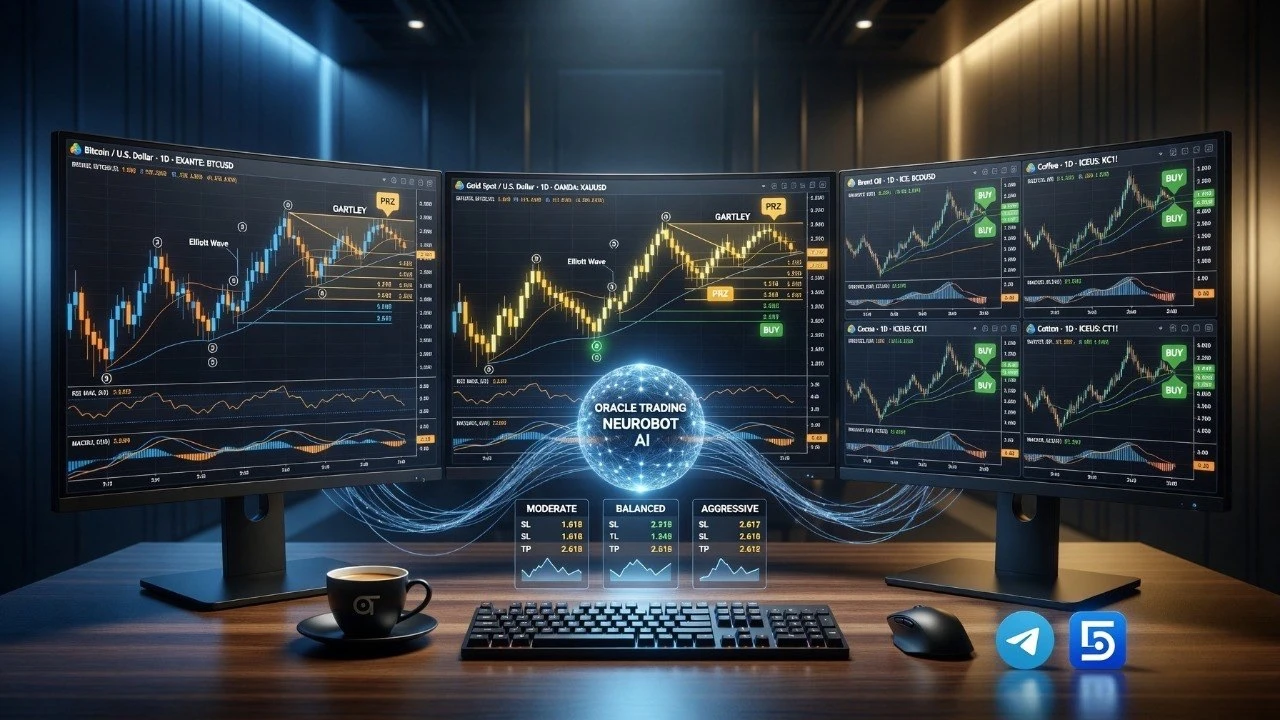 Разобрали в реальном времени Bitcoin, золото, кофе, какао, нефть Brent и хлопок с помощью нейробота Oracle - изображение