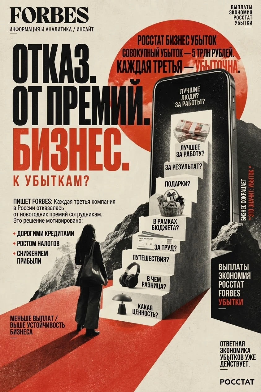 Каждая третья компания в России отказалась от новогодних премий сотрудникам, пишет Forbes. Бизнес сокращает - изображение