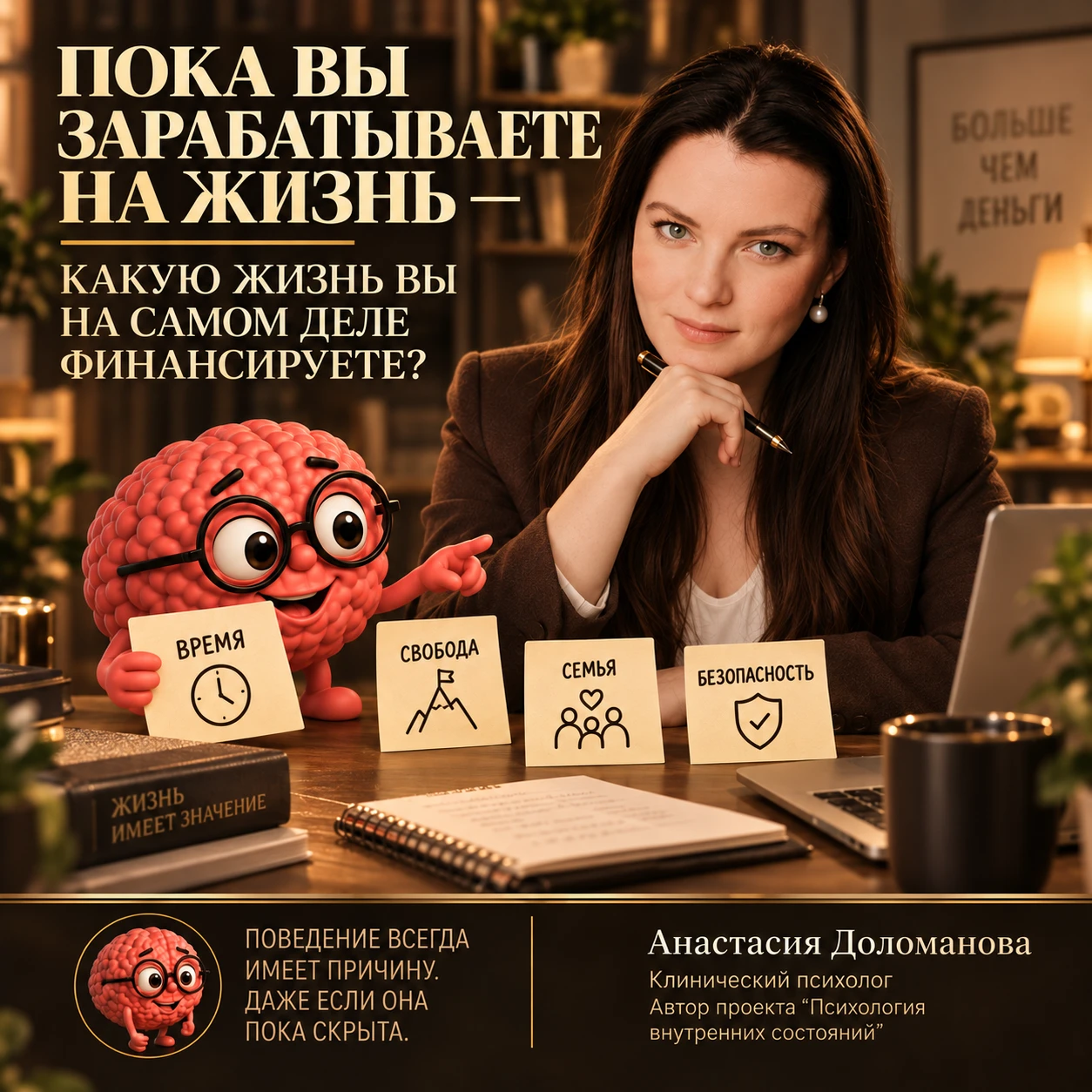 Очень финансовый вопрос) «Сколько мне нужно зарабатывать?» Но гораздо реже мы спрашиваем: «А зачем мне вообще - изображение