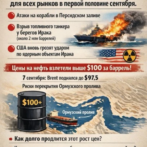 19.09.2026г. 🔥 Эскалация на Ближнем Востоке стала ключевым фактором для всех рынков в первой половине сентября. - изображение