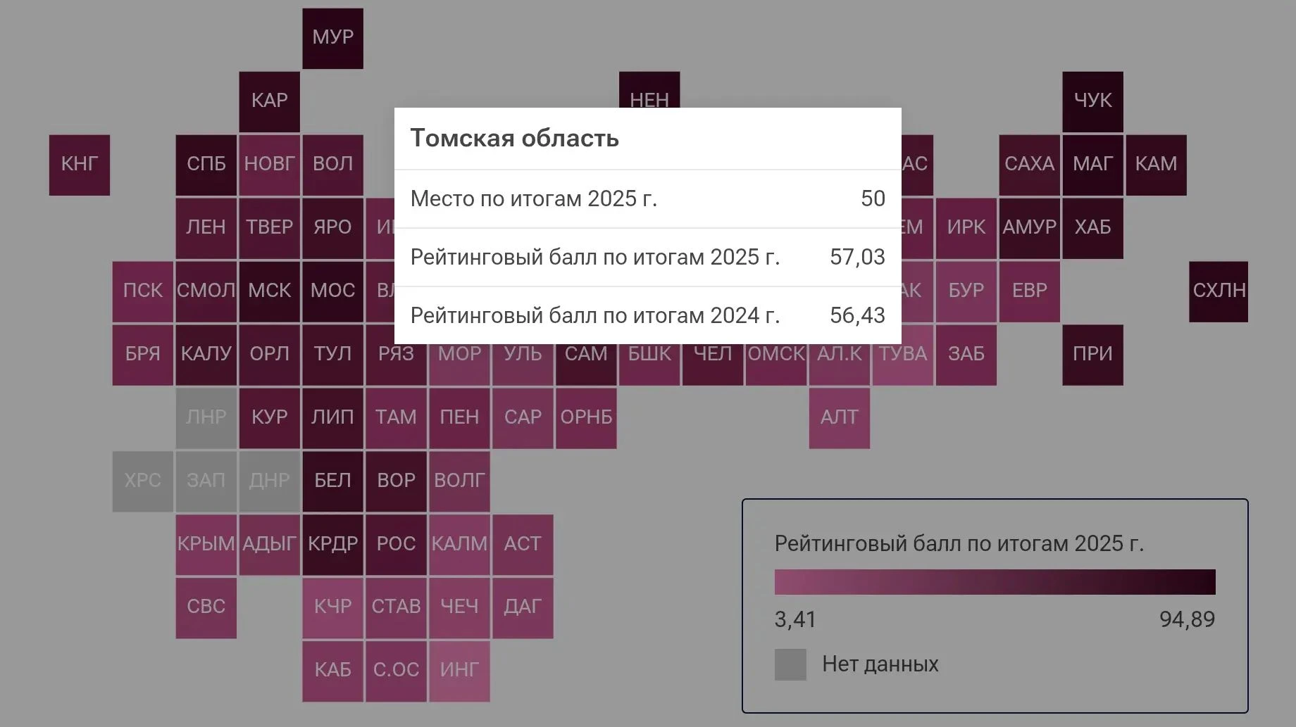 📊 РИА Новости опубликовало рейтинг регионов России по материальному благополучию населения. Томская область - изображение