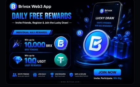 Зарегистрируйтесь в Brivox Web3 и получите 100–300 BRX Token в качестве бонуса за эйрдроп! Цена открытия BRX — - изображение