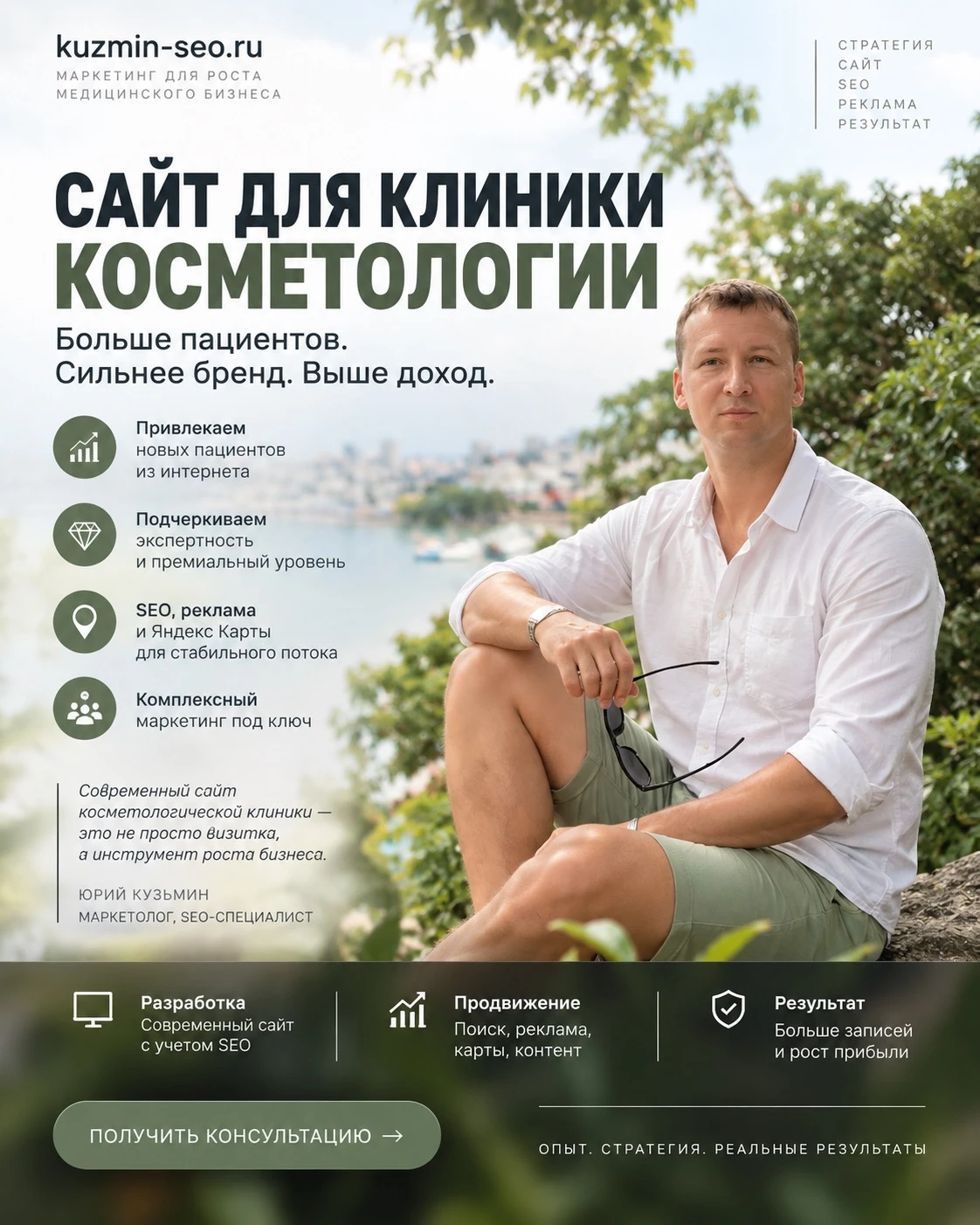 Знакома ситуация: запустили рекламу, пациент заходит на сайт, листает красивые фото и уходит к конкуренту. Сайт - изображение