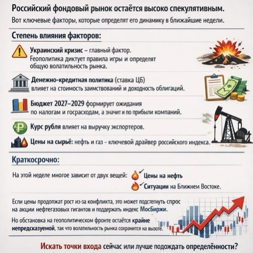 19.09.2026г. Российский рынок акций остаётся крайне спекулятивным. Вот основные факторы, которые будут - изображение