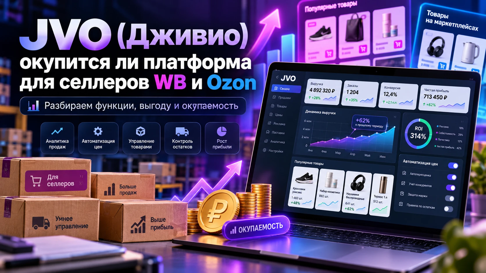- российская платформа для продавцов на Wildberries и Ozon. ИИ-агенты управляют ценами, рекламой и ответами на - изображение