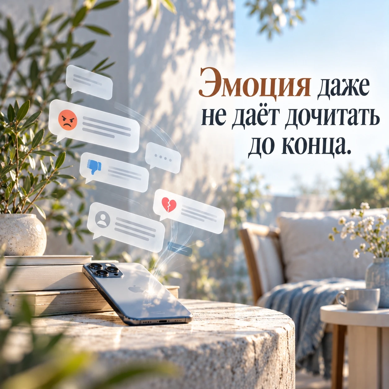 Эмоция даже не даёт дочитать до конца. Мешает правильно понять написанное. Вы уже спорите в голове, хотя текст - изображение