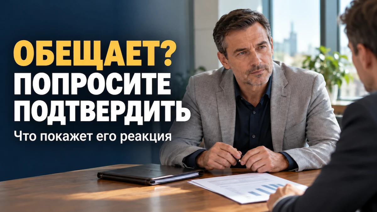 До просьбы показать расчёт разговор шёл легко. Партнёр уверенно называл сроки, объяснял выгоду, обещал всё - изображение