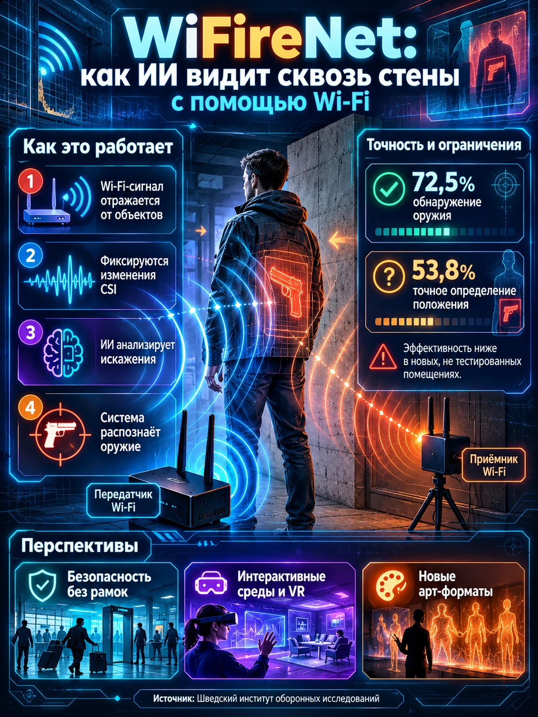 Новая система на базе ИИ обнаруживает скрытое оружие через Wi‑Fi: как это работает и какие перспективы открывает - изображение