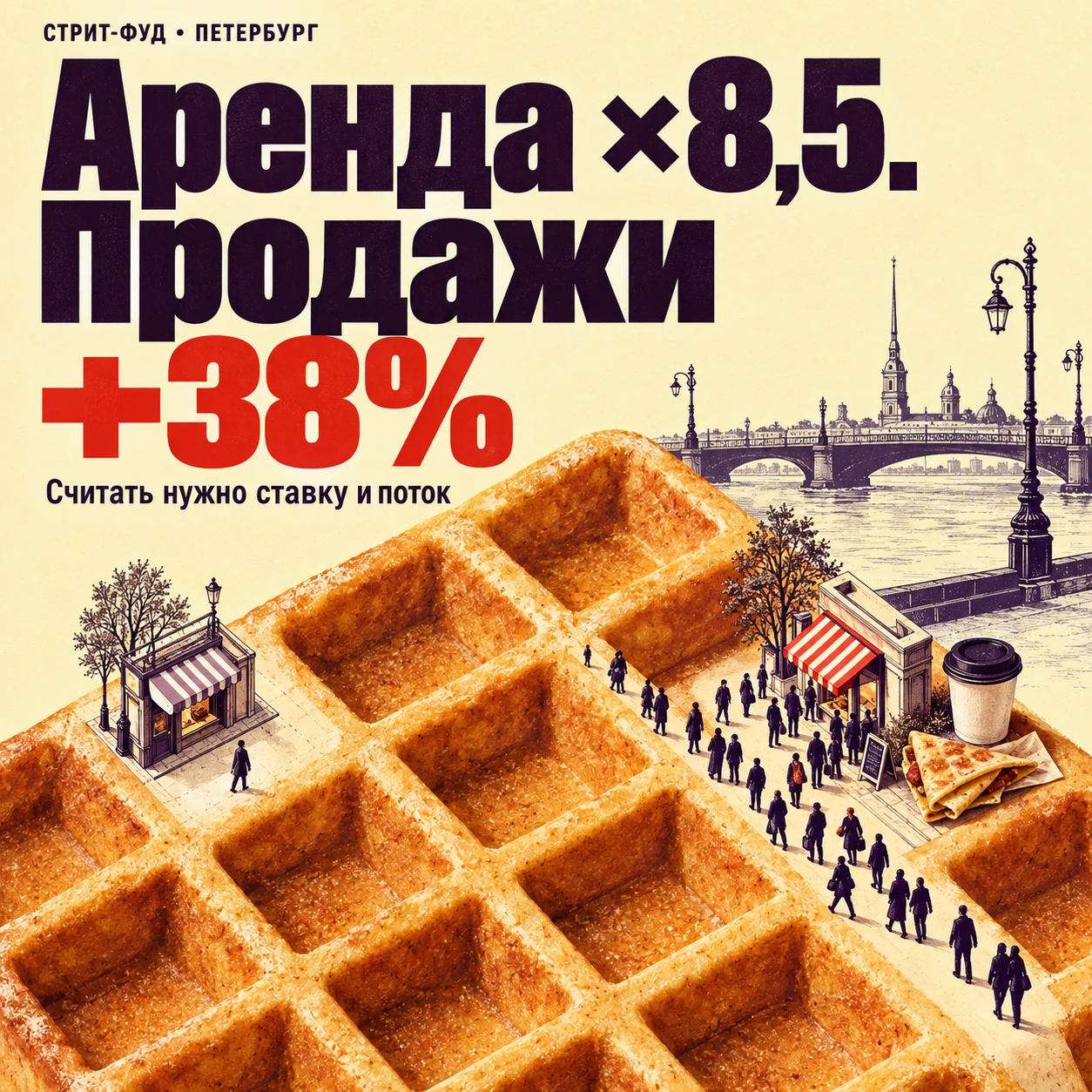Аренда на Невском в восемь раз дороже окраины. Продавать надо на 38% большеЗаказчик искал дешёвую аренду. Это - изображение