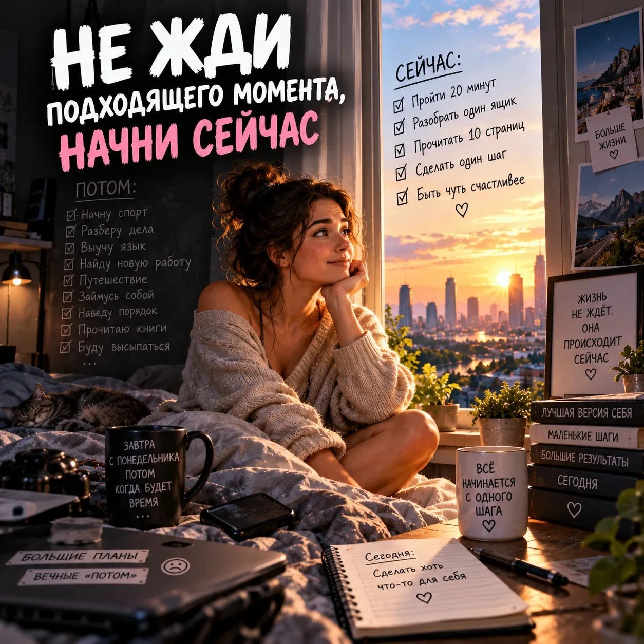 Не жди подходящего момента, чтобы начать жить чуть лучше Мы часто представляем перемены слишком масштабно. Если - изображение