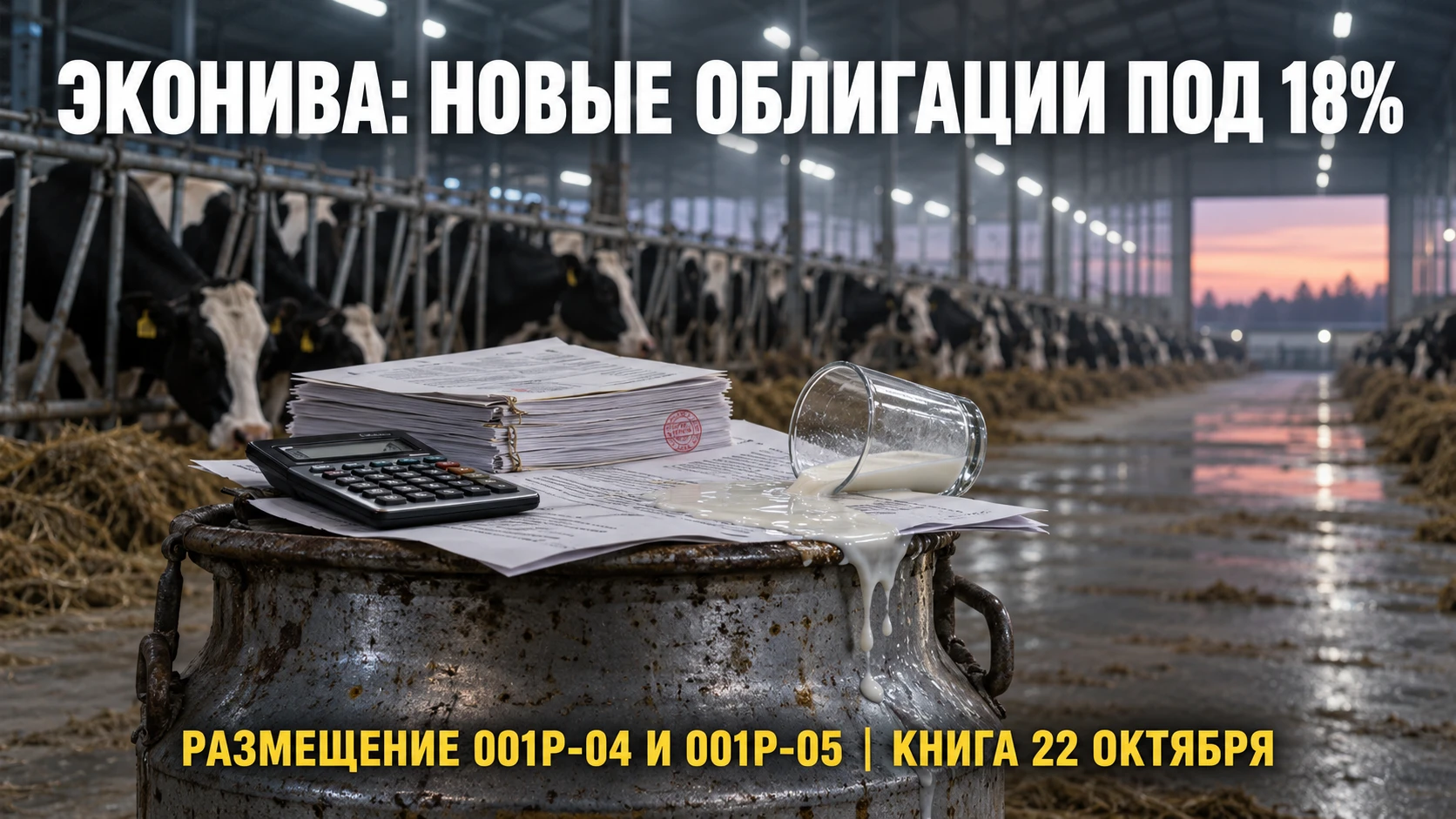 ЭкоНива 22 октября собирает заявки на новые облигации 001Р-04 и 001Р-05 на 3 млрд руб., купон по фиксу до 18%. - изображение