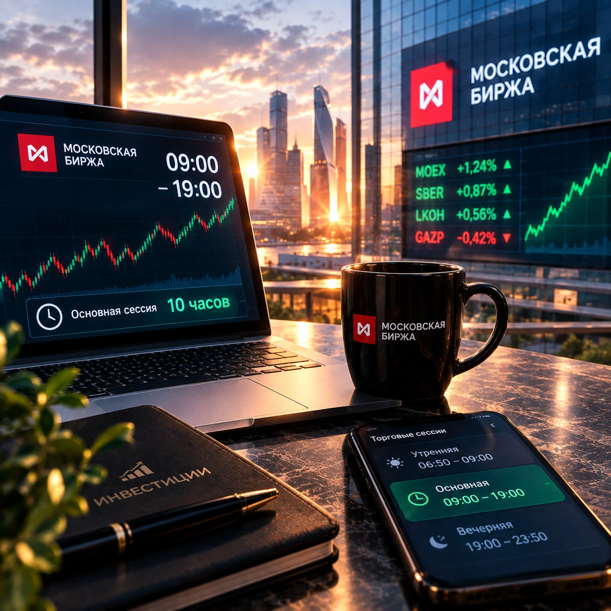 С 14 сентября 🏦Московская биржа $MOEX перенесла старт основной торговой сессии с 10:00 на 09:00. Теперь она - изображение