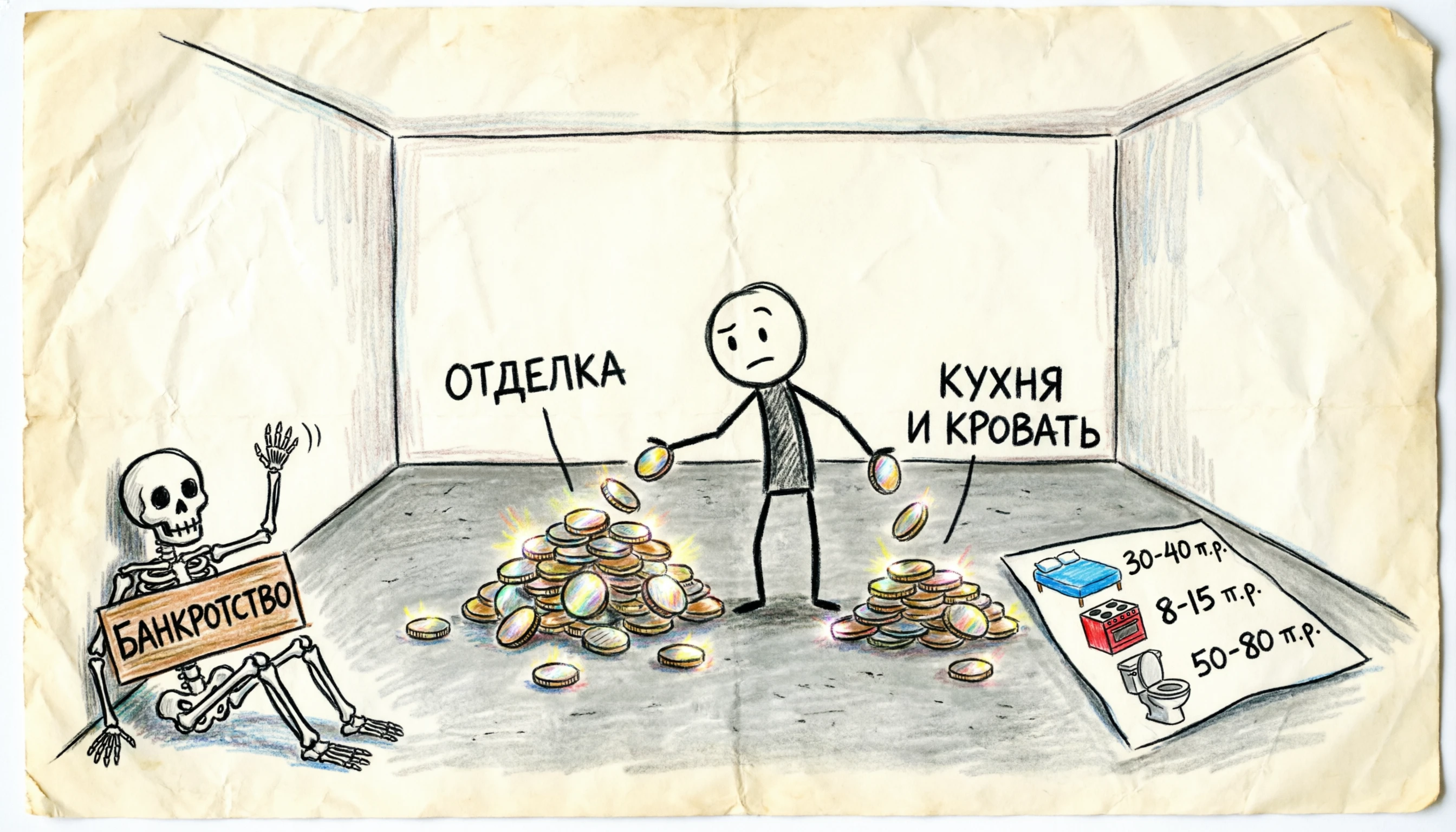 👋 Друзья, привет! Итак, свершилось. Вы получили ключи от новой квартиры. Отделка «под чистовую» — есть стяжка, - изображение